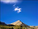 Bright summer day at Albula Pass (La Punt) with view of Piz Blaisun (3200 m).